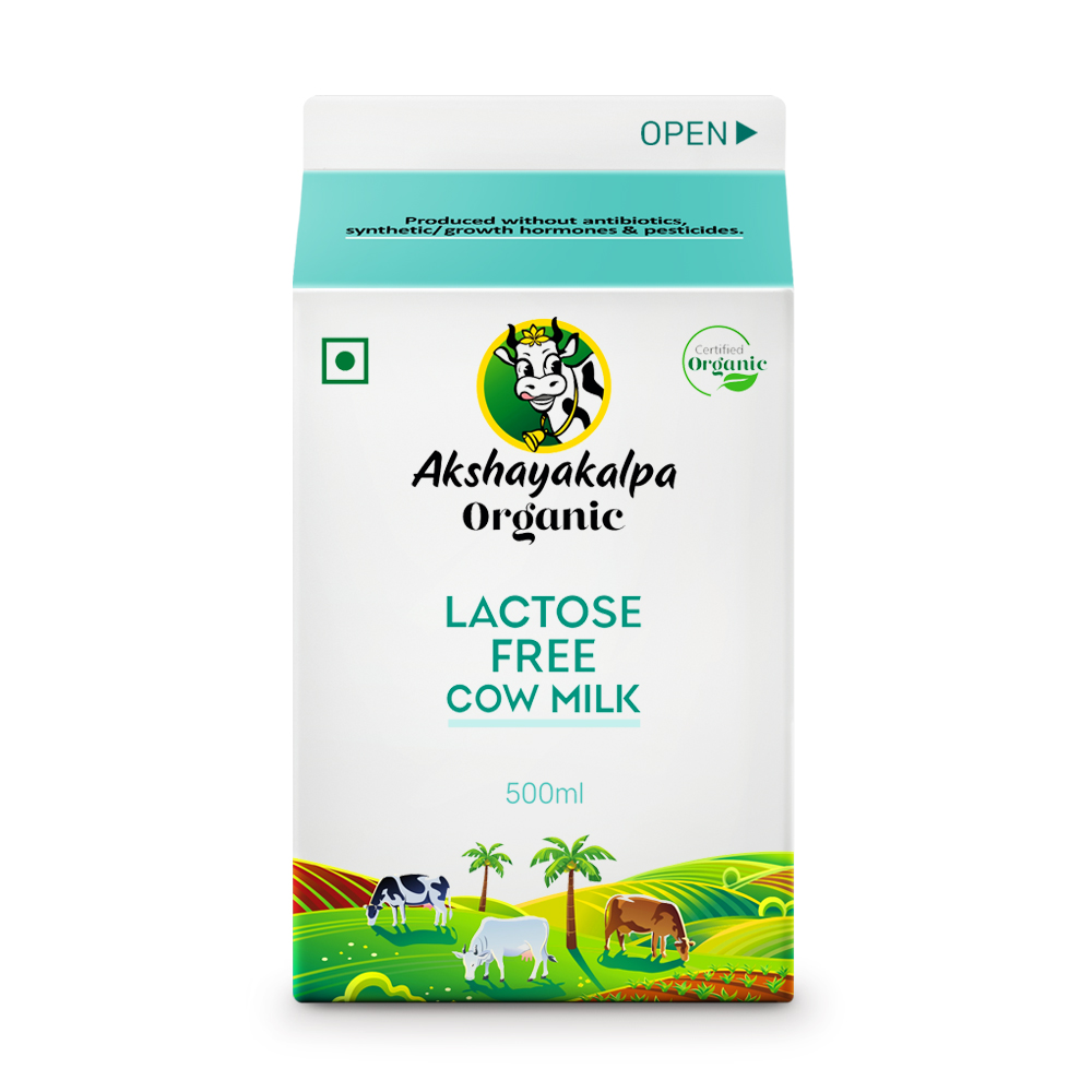 Akshayakalpa - Organic Lactose Free Milk, 500 ml